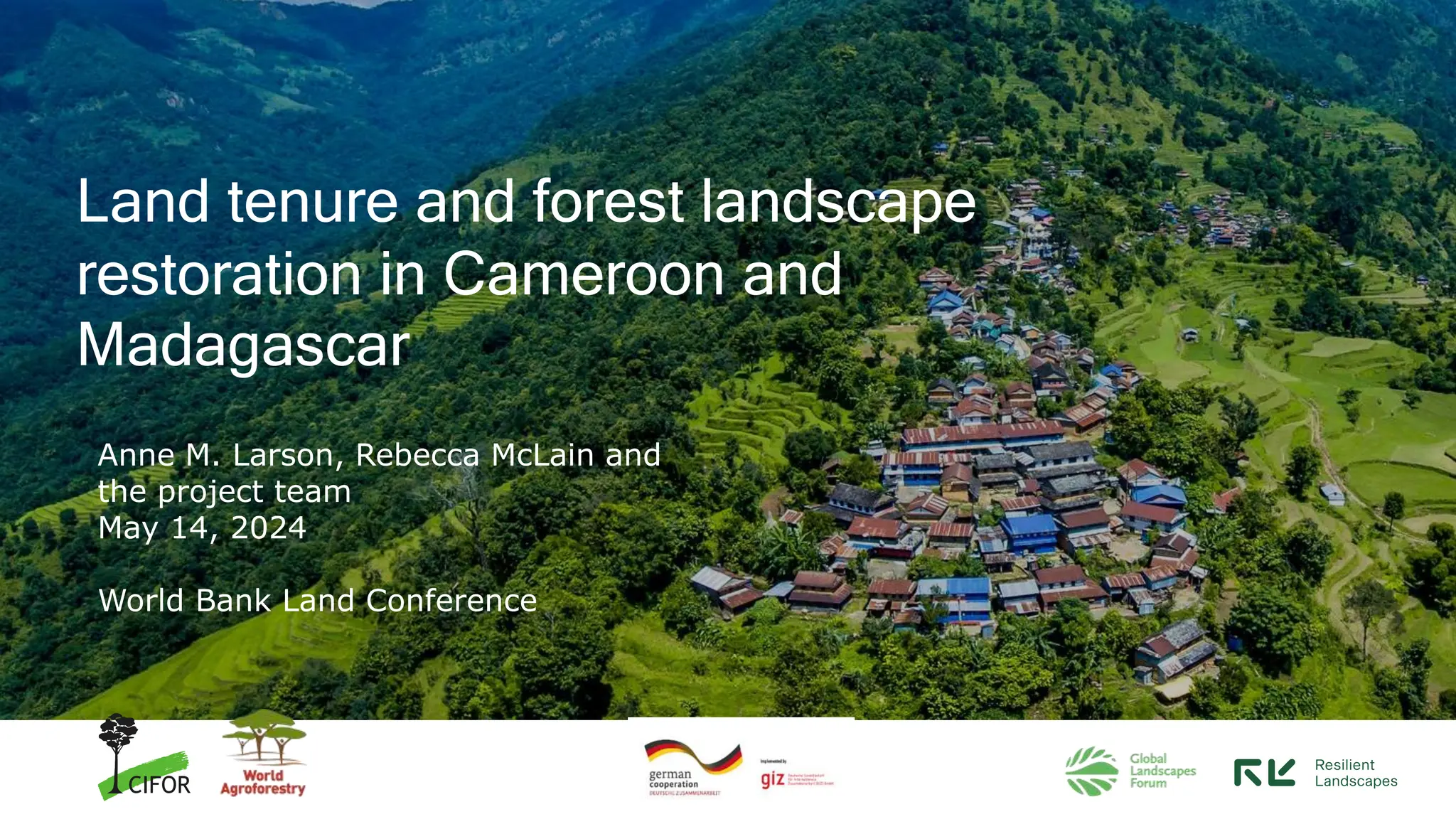 thumbnail of  Land tenure and forest landscape restoration in Cameroon and Madagascar