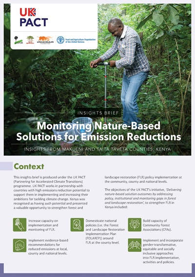 thumbnail of Monitoring Nature-Based Solutions for Emission Reductions: Insights from Makueni and Taita Taveta Counties, Kenya